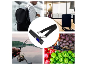 Balance à bagages numérique 3 en 1 (50 kg110 lbs) avec lampe torche, fonction batterie externe et écran lcd pour les voyages