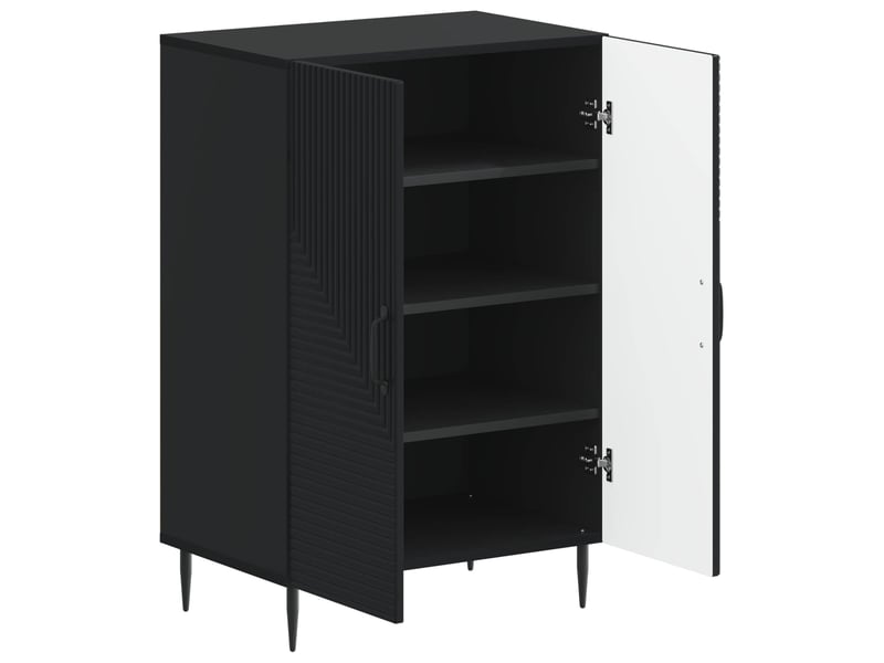  Meuble à chaussures, armoire à chaussures haarlem 59,5x39,5x89,5 cm noir  - Conforama C