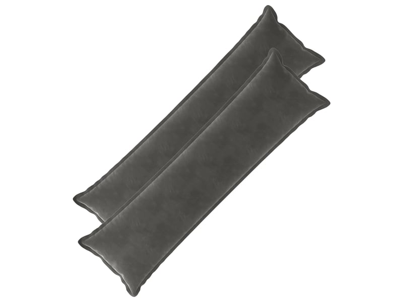  Lot de 2 coussins avec oreiller, coussins décoratifs houten gris foncé fløjl cf51061  - Conforama A