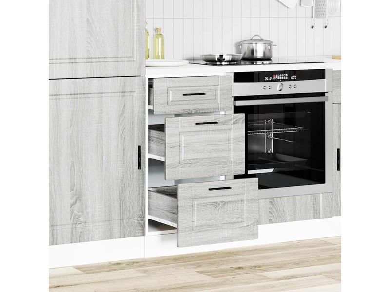  Meuble de rangement, armoire de cuisine porto sonoma gris bois d'ingénierie shl9573  - Conforama C