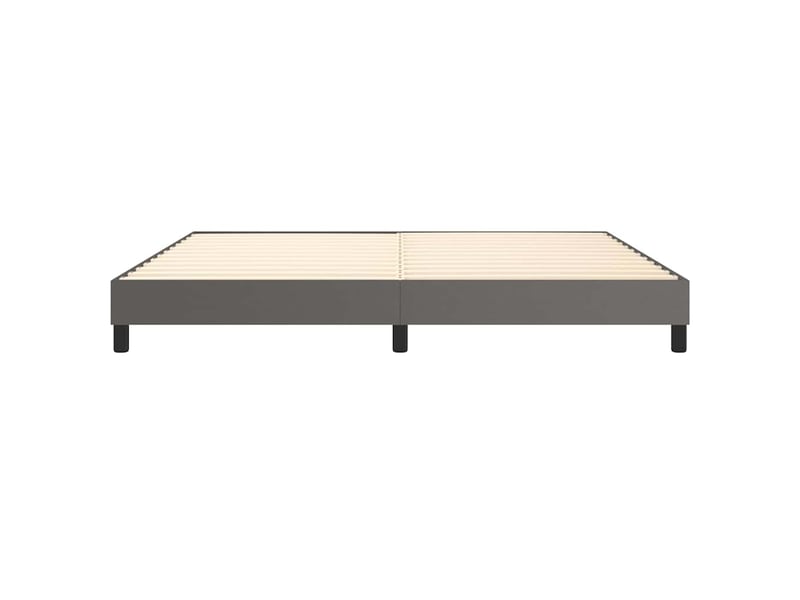  Lit double- lit adulte -  cadre de lit à lattes gris 200x200 cm similicuir  - Conforama D
