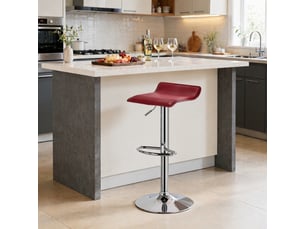 tabouret de bar assise réglable en hauteur  MAISENTIEL  - rouge hauteur d'assise 56 cm vendu A l'unité