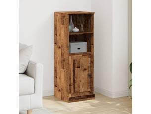 Buffet haut - bahut - meuble de rangement vieux bois 36x35,5x103,5 cm bois d'ingénierie