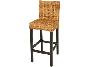 Lot de 2 tabouret de bar, chaise de bar abaca