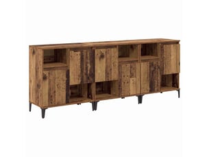 Buffet - bahut - meuble de rangements 3 pc bois ancien 60 x 35 x 70 cm bois d'ingénierie