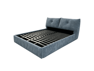 Lit coffre 160x200 cm <strong>Sampur</strong>  <strong>PREMIUM</strong> coloris gris
