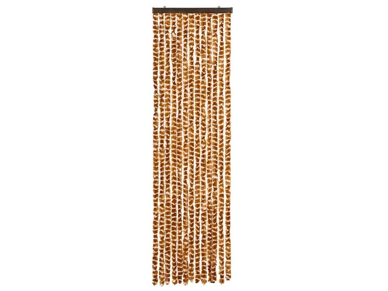  Rideau anti-mouches, moustiquaire ocre et blanc 56x200 cm chenille cf43577  - Conforama C