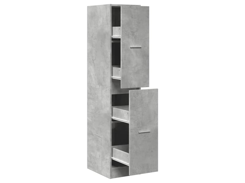  Meuble de rangement, armoire d'apothicaire gris béton 30x41x144,5 cm bois ingénierie  - Conforama A