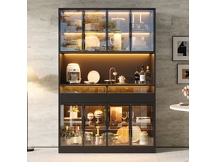 Vitrine coloris noir - 120 cmx180 cm