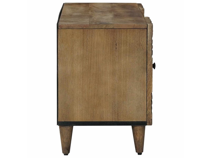  Meuble tv - banc tv - meuble de rangement marron 105 x 33,5 x 46 cm bois de mangue massif  - Conforama D