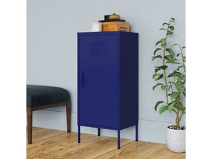 Armoire de rangement, rangement bureau bleu marine 42,5x35x101,5 cm acier shl298
