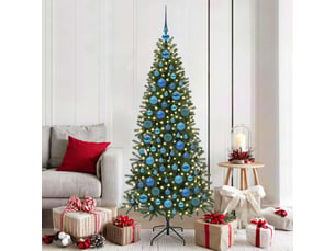 Ensemble de boules de noël 120 pcs 300 led blanc chaud ø 6 cm