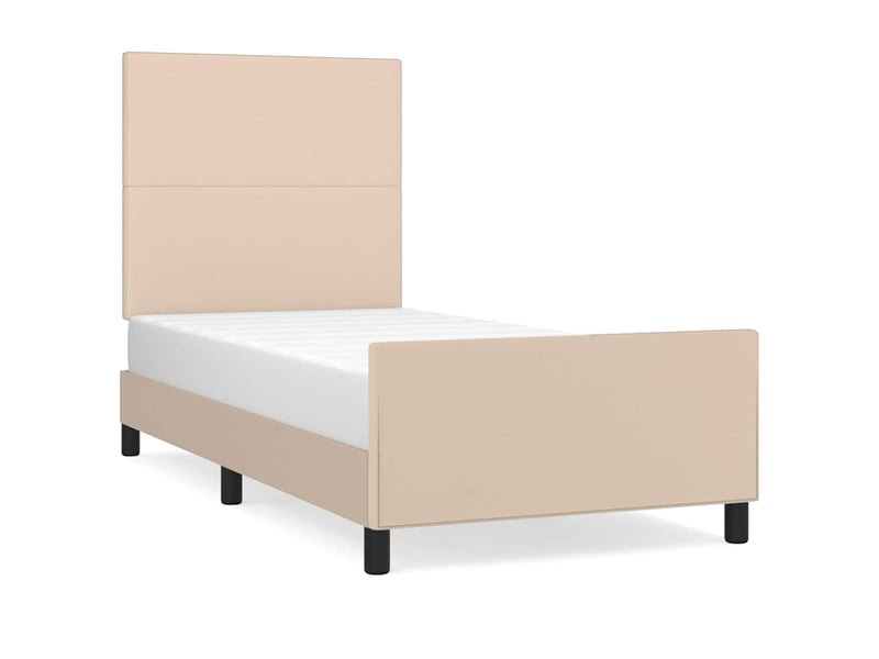  Lit simple- lit adulte -  cadre de lit sans matelas cappuccino 100x200 cm similicuir  - Conforama A
