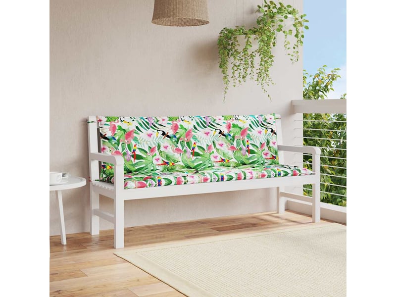  Lot de 2 coussins de banc de jardin, coussins d'assise multicolore 150x50x7 cm cf58674  - Conforama B