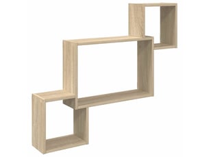 Étagère flottante, étagère suspendue montage mural chêne sonoma 91,5 x 15 x 76 cm cf42531