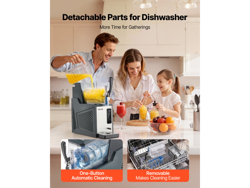  Vevor machine à granité distributeur de boissons glacées 4 l un seul réservoir  - Conforama E