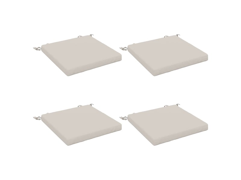 Lot de 4 coussins de siège, coussins d'assise soest 100 % polyester blanc cf60322  - Conforama A