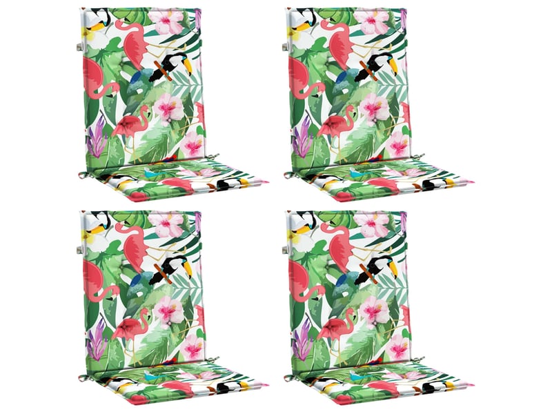  Lot de 4 coussins de dossier,  coussins de dos, tissu oxford vert et rose cf59460  - Conforama C