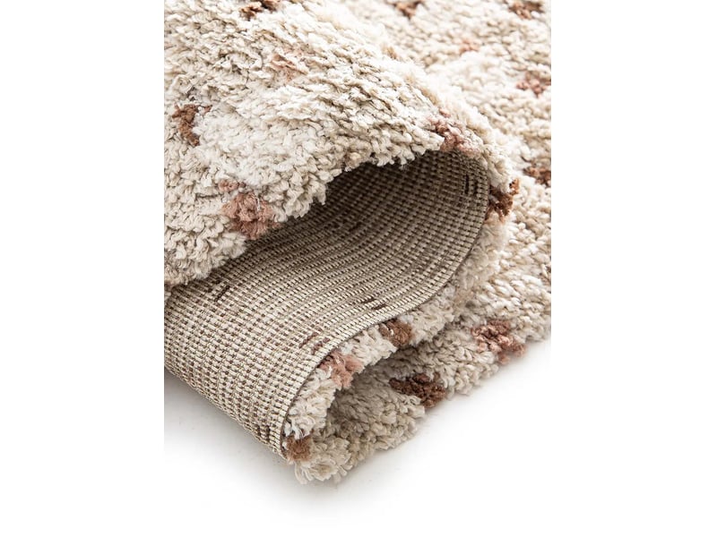 Tapis enfant shaggy scandinave beige crème, 80 x 150 cm 51737 - Conforama E