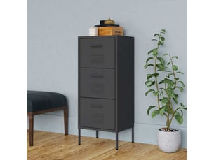 Armoire de rangement, rangement bureau anthracite 42,5x35x101,5 cm acier shl1708