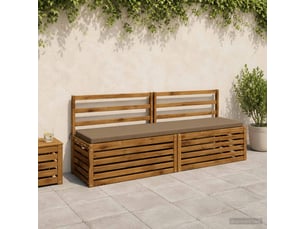 Lot de 2 coussins de banc, coussins d'assise soest 100 % polyester taupe cf57460