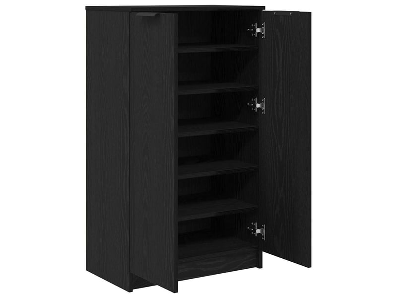  Armoire à chaussures, meuble à chaussuresavec étagère chêne noir 59x35x100 cm  - Conforama E