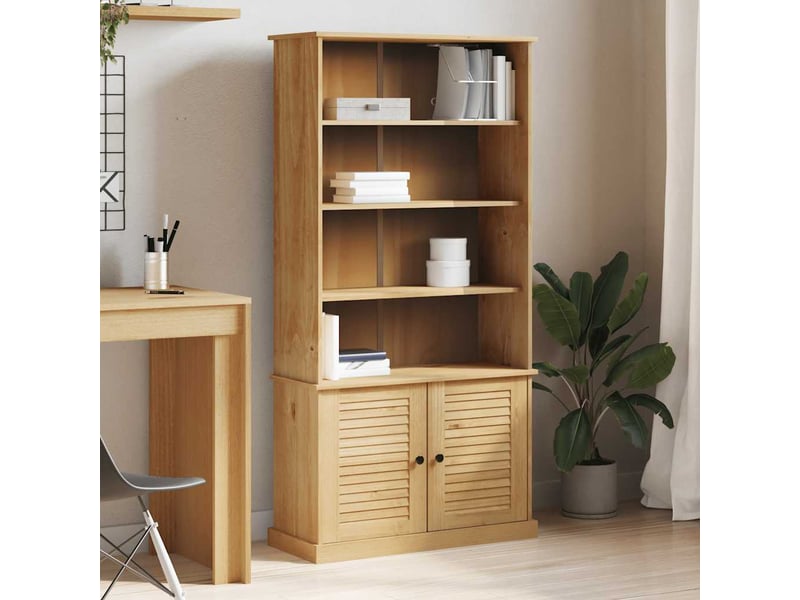  Bibliothèque, meuble de rangement salon vigo 85x35x170 cm bois massif de pin  - Conforama B
