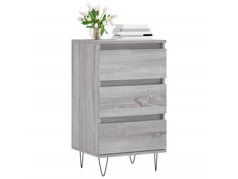  Buffet - bahut - meuble de rangement sonoma gris 40x35x70 cm bois d'ingénierie  - Conforama C