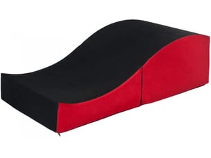 Fauteuil relaxant rabattable préformé noir-rouge