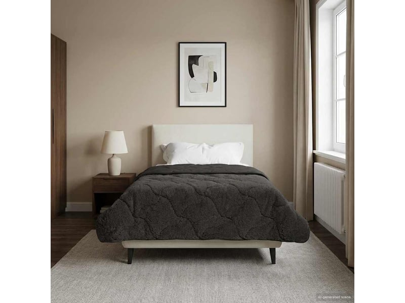  Duvet d'hiver - couette 140 x 220 cm hiver - couette anthracite respirant  - Conforama B