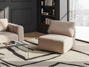 Module fauteuil kivvik bouclé beige