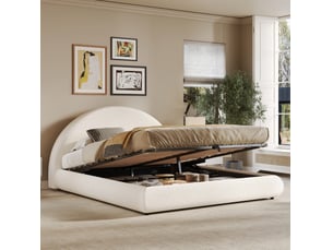 Lit coffre 180x200 cm MAISENTIEL   coloris blanc