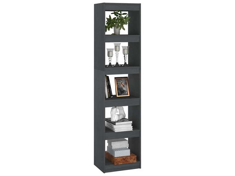 Bibliothèque, étagère de rangement gris 40x30x167,5 cm pin massif - Conforama D
