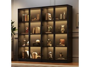 Vitrine coloris noir  <strong></strong> <strong></strong> - 40 cmx160 cm
