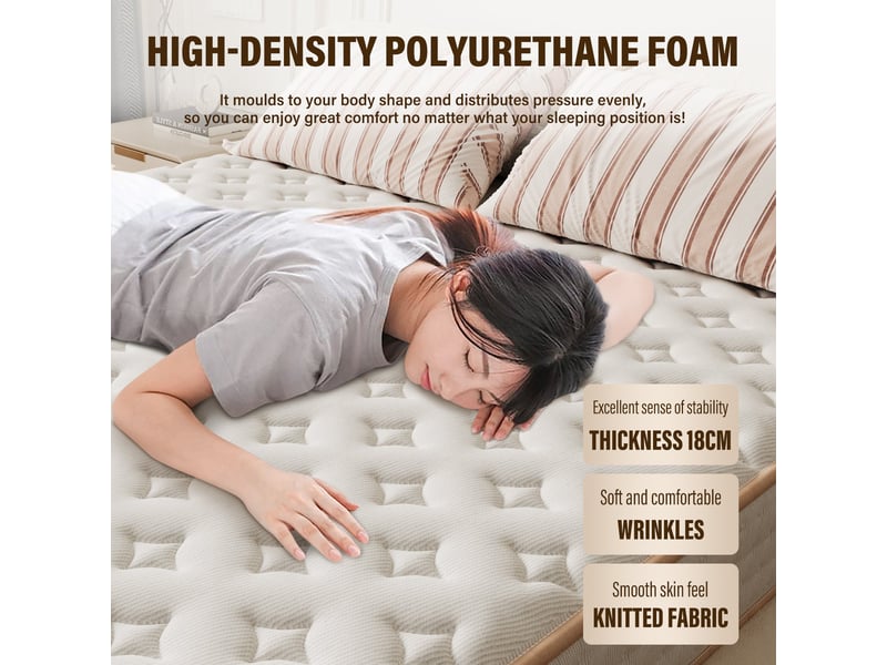  Matelas en mousse 140x190cm，épaisseur 18cm  - Conforama C