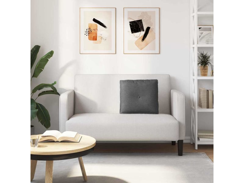 Coussin de dos, coussin de dossier gris foncé 50 x 45 cm tissu en velours côtelé cf54721 - Conforama D