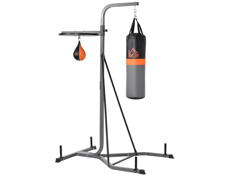  Station multifonctions réglable avec sac de frappe de 20 kg et ballon de frappe pour l'entraînement de boxe  - Conforama A