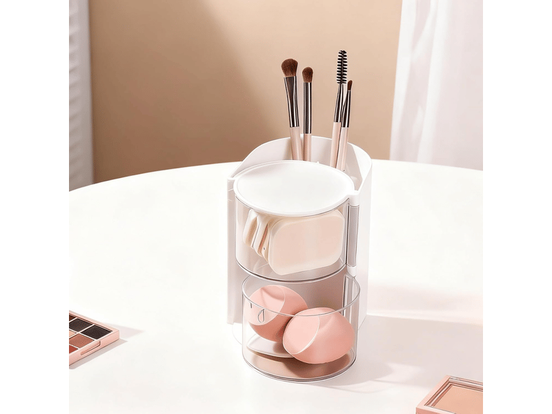  Boite rangement maquillagerangement makeup organizer, rangement maquillage rotatif organisateur de maquillages rotatif à 180°  - Conforama E