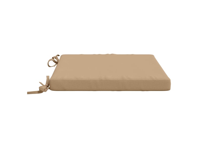  Lot de 4 coussins de siège, coussins d'assise soest 100 % polyester sable cf60533  - Conforama D