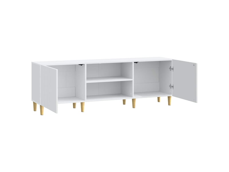  Meuble tv - banc tv - meuble de rangement blanc 150 x 31 x 50 cm bois d'ingénierie  - Conforama E