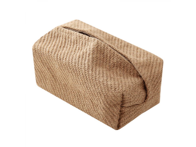  Distributeur de mouchoirs en papier boîte de rangement pour mouchoirs en lin et coton 22x10x10cm accessoires pour porte-distributeur de papier  - Conforama A