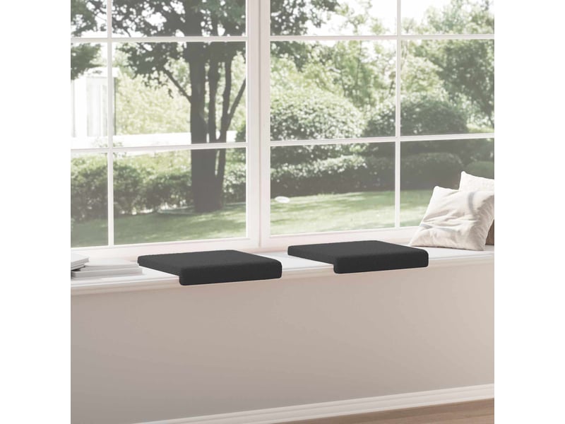  Lot de 2 coussins de banc, coussins d'assise, coussins pour chaisecanapé tissu sherpa gris foncé profondeur 35 cm cf52516  - Conforama D