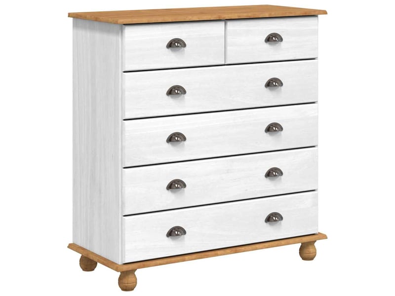 Buffet - hutch askim blanc 91 x 40 x 200,5 cm bois de pin massif  - Conforama E
