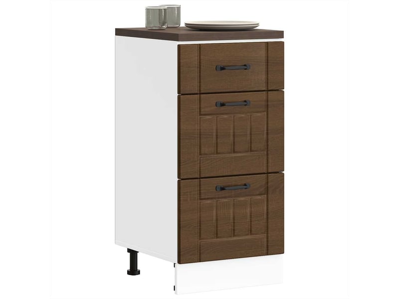  Meuble de rangement, armoire de cuisine lucca chêne marron bois ingénierie shl3761  - Conforama B