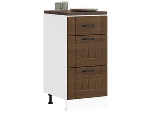 Meuble de rangement, armoire de cuisine lucca chêne marron bois ingénierie shl3761
