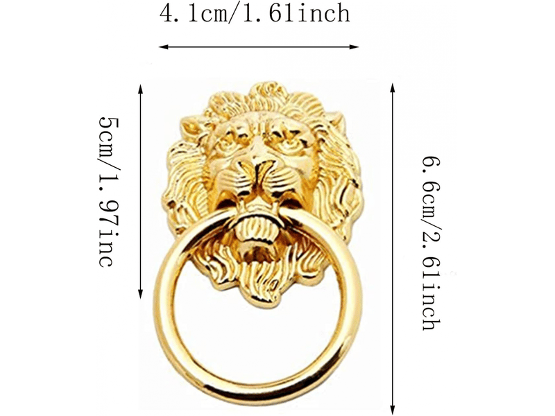  Poignées d'armoire à tête de lion, poignées de tiroir en bronze ancien à forme de lion, anneaux de tiroir à tête de lion, avec vis.  - Conforama D