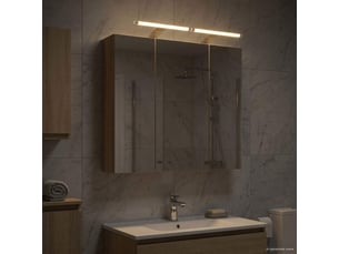 Amoire de salle de bain, meuble de salle de bain avec miroir chêne sonoma shl2586
