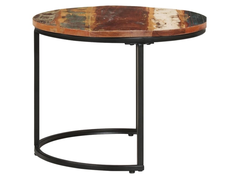  Tables gigognes 3 pcs | table de salon bois de récupération massif  - Conforama C