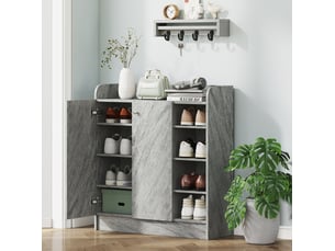 Meuble à chaussures 12 paire(s)  <strong>FLORAGRACE</strong>  <strong></strong> coloris gris