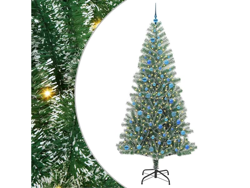 Sapin de noël, arbre de noël artificiel floconné de neige avec lumière led cf61623 - Conforama A
